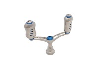 LIVRE 4839 Double Handle Wing 92 Fino Knob for Shimano S2 #Titanium/Blue