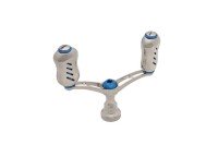 LIVRE 4839 Double Handle Wing 92 Fino Knob for Shimano S2 #Titanium/Blue