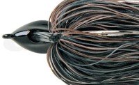 DEPS Flat Back Jig 1/2oz Fine Rubber Skirt #02 Black/Brown