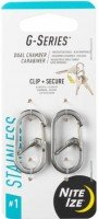 NITE IZE Ni59182 G-Series Dual Chamber Carabiner #1 (2pcs) Stainless Silver