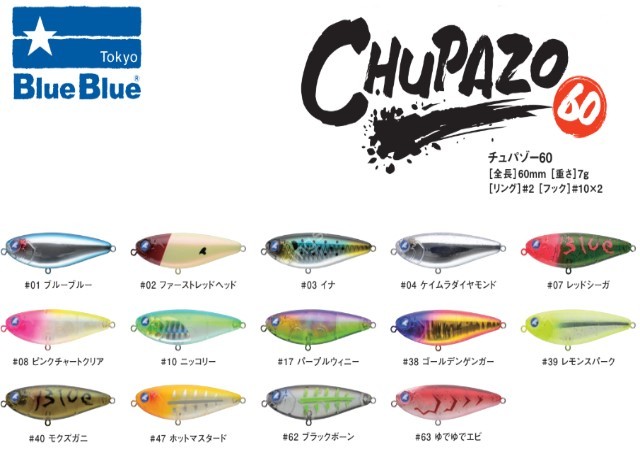 BLUE BLUE Chupazo 60mm 7.0g #07 Red Seaga