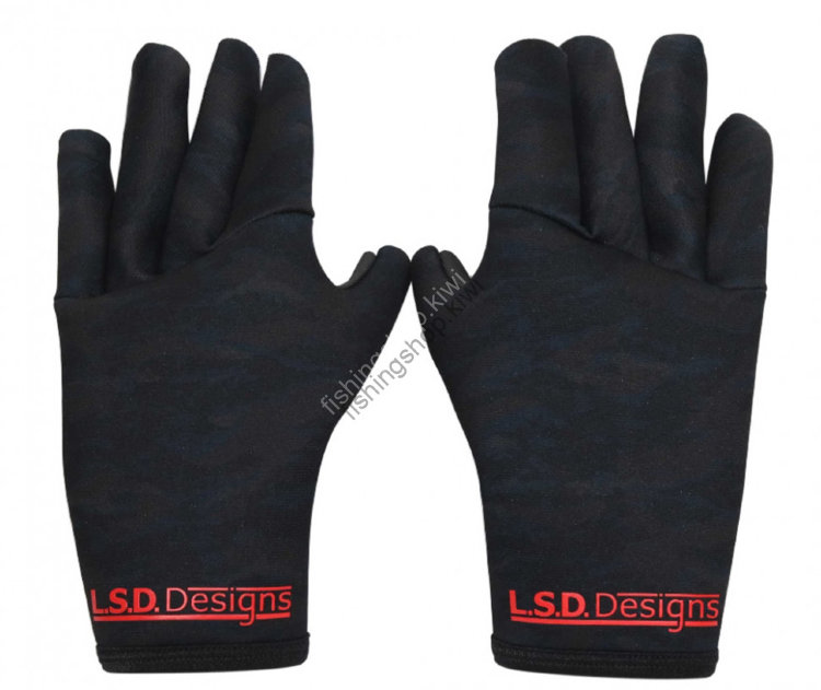 LSD FISHING GLOVE WG003 BLACK CAMO S SIZE S