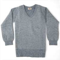 WASHIO MOCHIHADA U-Neck Shirt Extra Thick L Gray