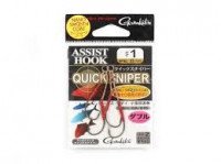 GAMAKATSU Assist Hook Quick Sniper Single Normal [Nano Smooth Coat] #1 (2pcs)