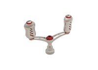 LIVRE 4836 Double Handle Wing 92 Fino Knob for Shimano S2 #Titanium/Red