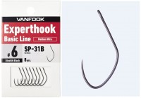 VANFOOK SP-31B Experthook Basic Line Medium Wire #8 / #6 (4pcs / 4pcs) Stealth Black