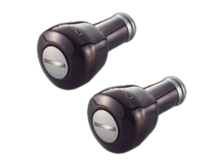 LIVRE Titanium Knob Delta D27BTI-2 #Brown (IP)/Titanium (2pcs)