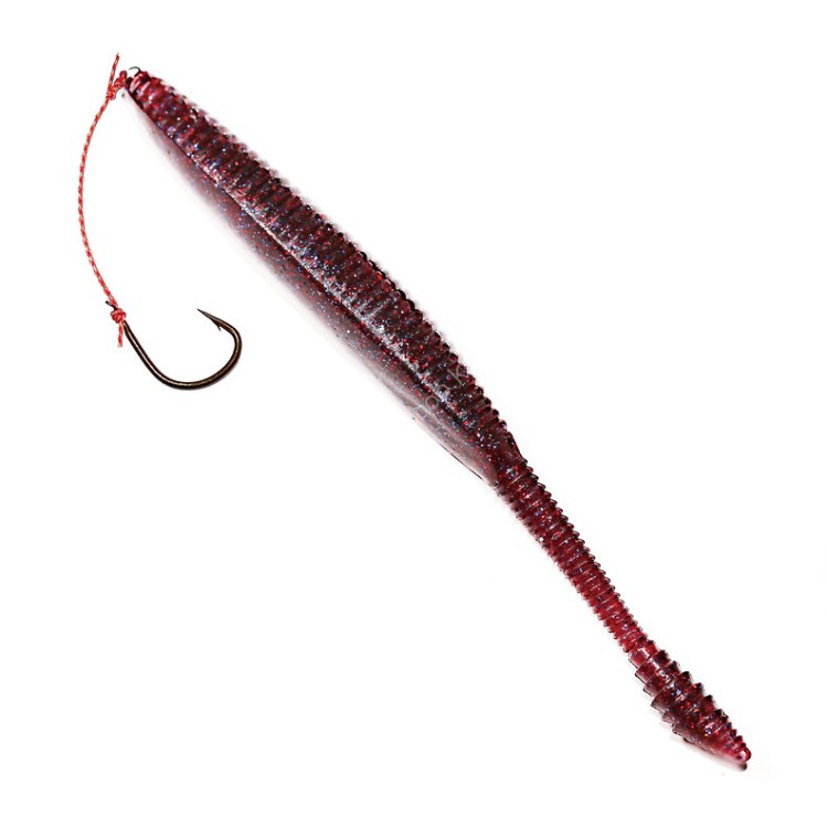 SASA LABO BB-5.5-3 BigBoss Iwashi Model 5.5'' With Three Spare Worm #02 Cola Red Lame