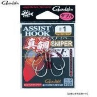 GAMAKATSU Assist Hook Red Snapper Type F [Silver] #1/0 (2pcs)