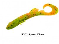 BAIT BREATH BeTanCo Slim Curly 3" #S362 Spawn Chart