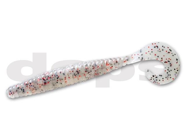 DEPS DeathAdder Curly 5'' #15 Clear Pepper/Red Flake