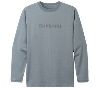 SHIMANO SH-011V Cotton Logo Long Sleeve (Blue Gray) XL