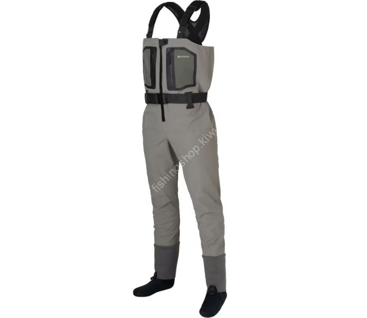 SHIMANO FF-002V DS+4 Stretch Wader Socks Gray Beige 2XL