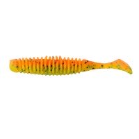 BERKLEY PowerBait MaxScent Pulse Tail 3inch #CGBFO Chartreuse Green Black Frozen Orange