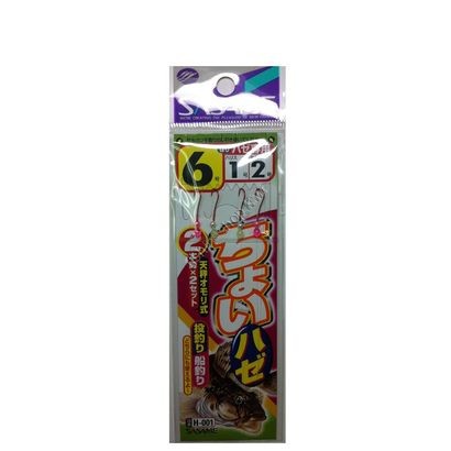 SASAME Choi Haze H-001 [Red] 2 Hook 6-1 (2pcs)