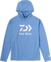 DAIWA DE-3424 Sunblock Dry Hoodie Shirt (Ash Blue) W.L