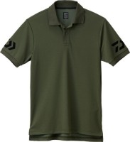 DAIWA DE-7906 Short Sleeve Polo Shirt (Olive x Black) M