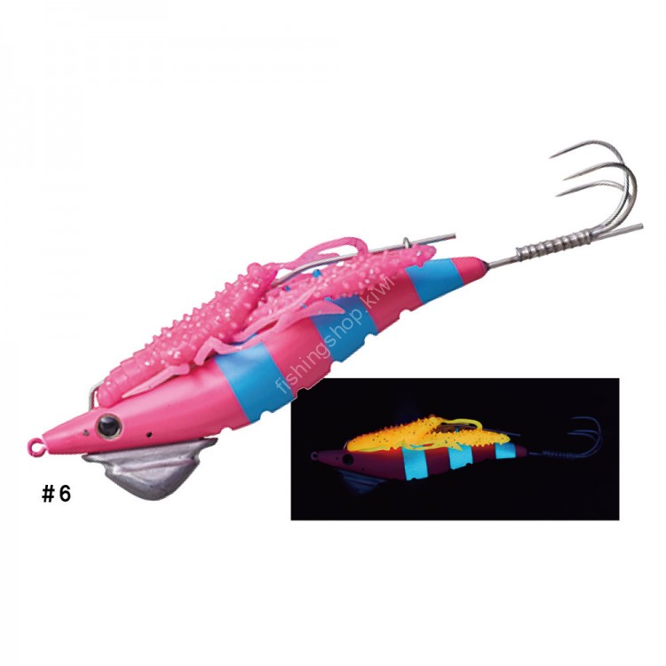 GAMAKATSU 19-336 Octorise Spike&Claw No.3.5 #06 Pink / Blue Glow
