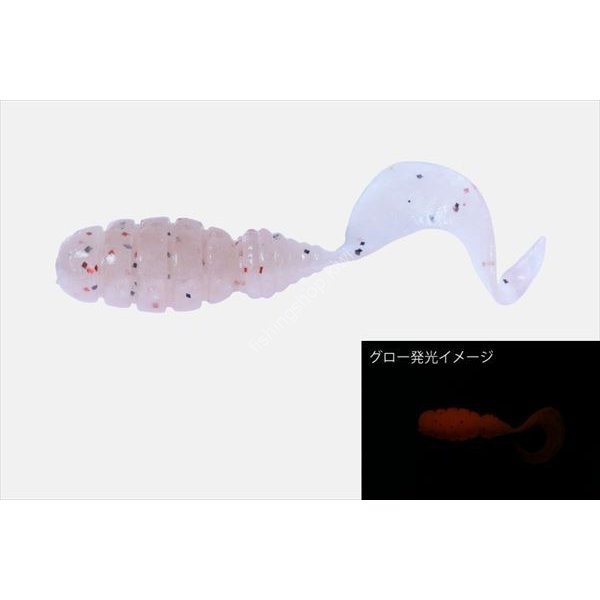 JACKALL Good Mill Grub 1.5" Half Nama Red Glow Krill