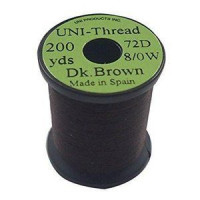 TIEMCO Uni 8/0 Waxed Midge Thread Dark Brown #87