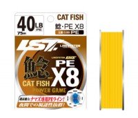 LINE SYSTEM Cat Fish PE X8 Fluorescent Yellow 75m 40lb #4