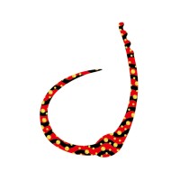 SASA LABO SCC-05 Single Cobra Curly #Red Zebra Gold Dot