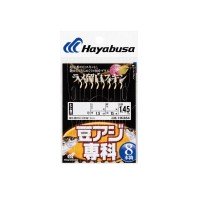 HAYABUSA Mame Aji Senka Rametome White Skin HS384 [Gold] 8 Hook 0.5-0.4