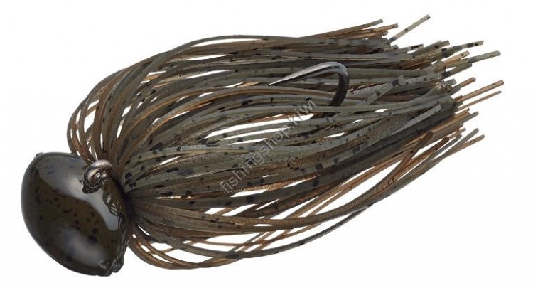 EVERGREEN FOOT BALL JIG SILICON 3 / 8oz #100 DARK GREEN PUMKIN