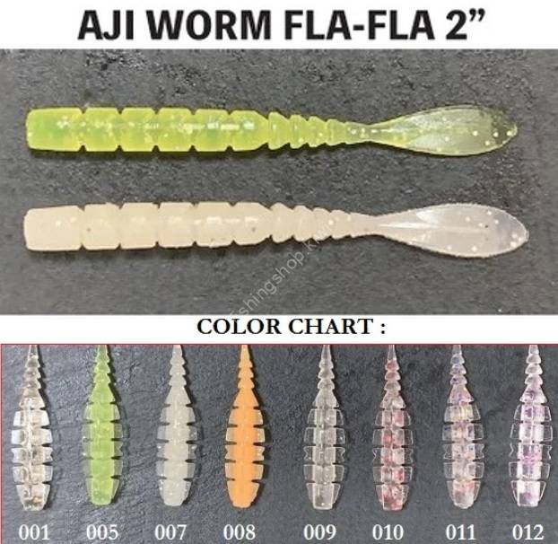 MUSTAD Aji Worm Fla-Fla 2 #011 Clear Luminous Merimero Lures buy