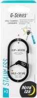 NITE IZE Ni59185 G-Series Dual Chamber Carabiner #3 Black