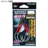 GAMAKATSU Assist Hook Sawara Sniper Double Semi Long [Silver] #2/0 (2pcs)