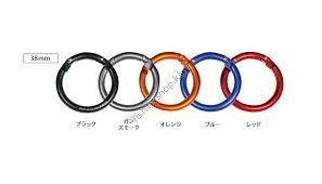GAMAKATSU LE-101 Luxxe Round Type Carabiner 38 mm Orange