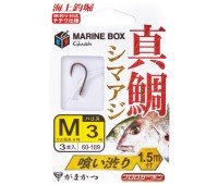 GAMAKATSU Marine Box for Sea Bream w/Thread [Brown] #9 L (3pcs)