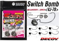 DECOY Switch Bomb VJ-78 [NS Black] 11g #3/0 (2pcs)