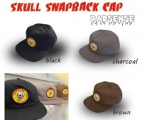 RAD SENSE Skull Cap Snapback Brown