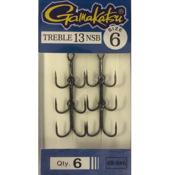 GAMAKATSU Treble Hook 13 Custom  [Flat Eye / RED] #6 (6pcs)