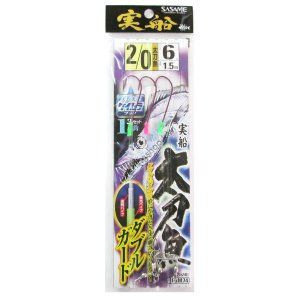 SASAME Jissen Tachiuo Double Guard FSM74 [Keimura Purple] 1 Hook 2/0-6 (3pcs)