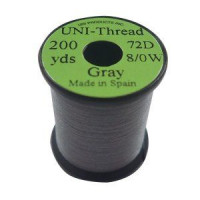 TIEMCO Uni 8/0 Waxed Midge Thread Gray #165