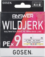 GOSEN GEAW91506 Answer Wild Jerk PE×9 Sinking [Yellow Base] 150m #0.6 (12lb)