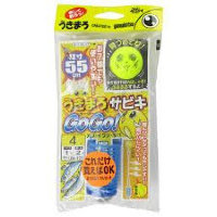 GAMAKATSU Ukimaro Sabiki GOGO! 3-piece setup with hage skin [Gold] #4 (1pcs)