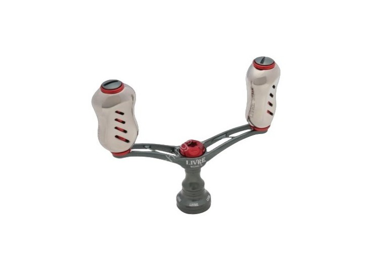 LIVRE 4857 Double Handle Wing 92 Fino Knob for Daiwa #Gunmetal/Red
