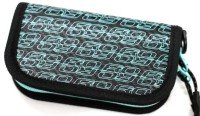 RODIO CRAFT Carbon Wallet Mini Long #Black/RC*RC Turquois Logo
