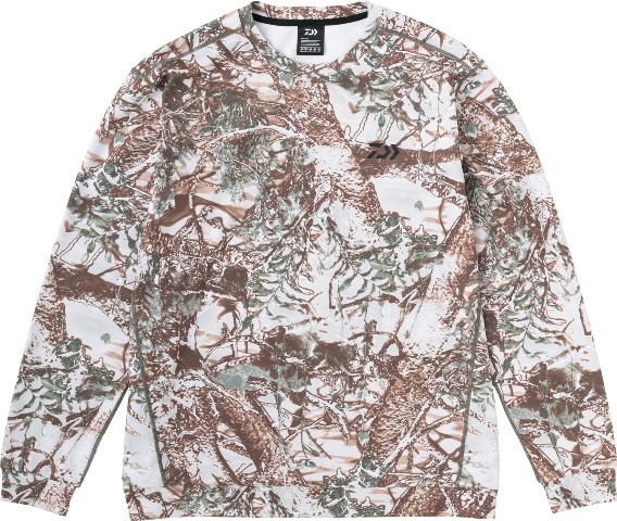 DAIWA DE-9323 Light Stretch Shirt (White Lake Camo) XL
