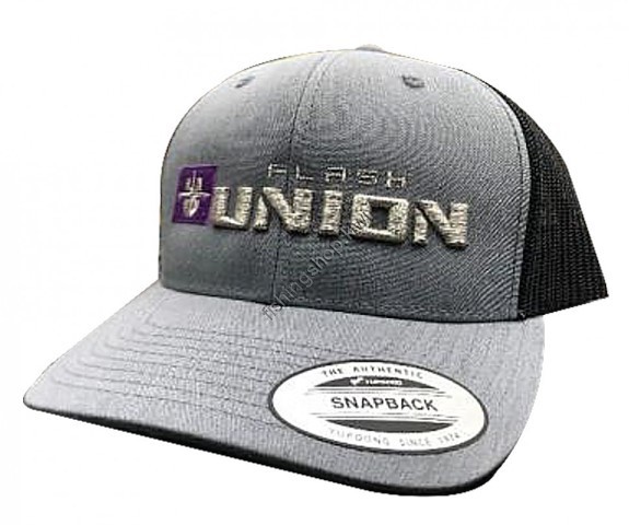 FLASH UNION FU MESH CAP TYPE A MCA-002 HEATHER / BLACK