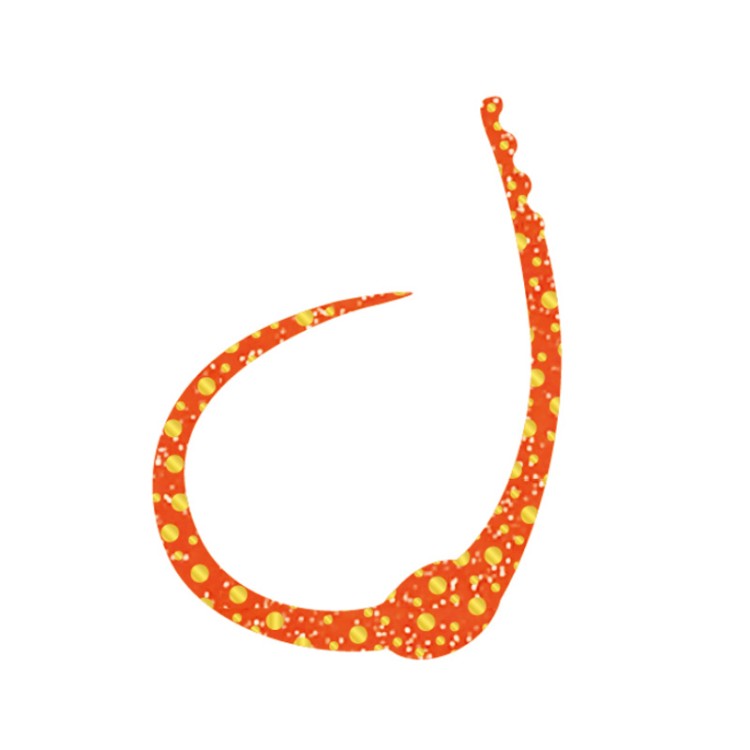 SASA LABO SCCJ-02 Single Cobra Curly Jr. #Orange Gold Dot