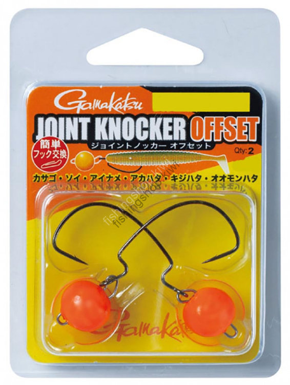 GAMAKATSU Joint Knocker Offset [Glow Orange] 5g #4 (3pcs)