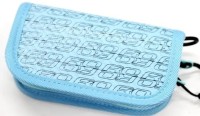 RODIO CRAFT Carbon Wallet Mini Long #Ice Blue/RC*RC Black Logo