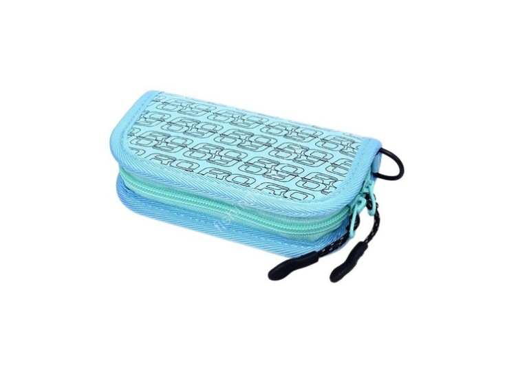 RODIO CRAFT Carbon Wallet Mini Long #07 Ice Blue/RCxRC Black Logo