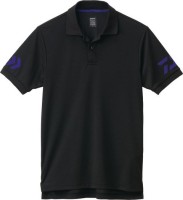 DAIWA DE-7906 Short Sleeve Polo Shirt (Black x Blue) M