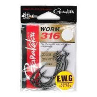 GAMAKATSU Worm 316 [NS Black] #3/0 (6pcs)